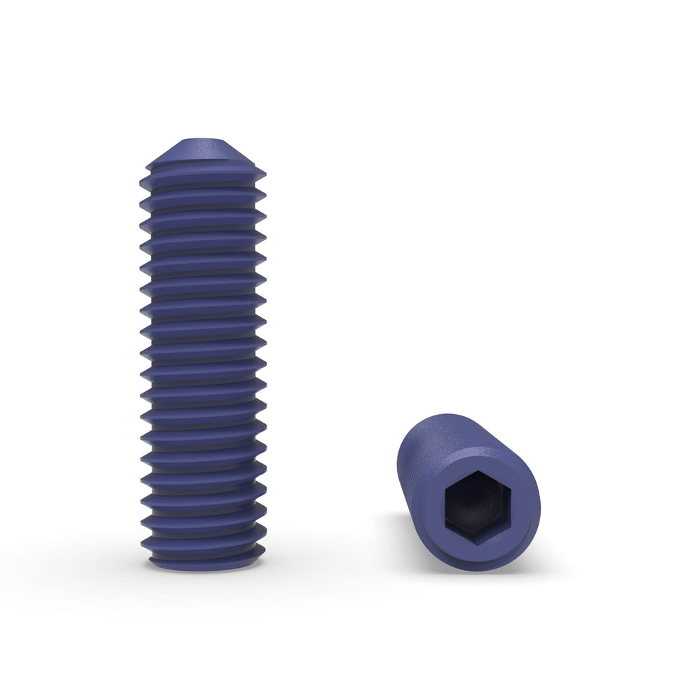 PTFE-gecoate Stelschroef Met Binnenzeskant En Facet - DIN 913