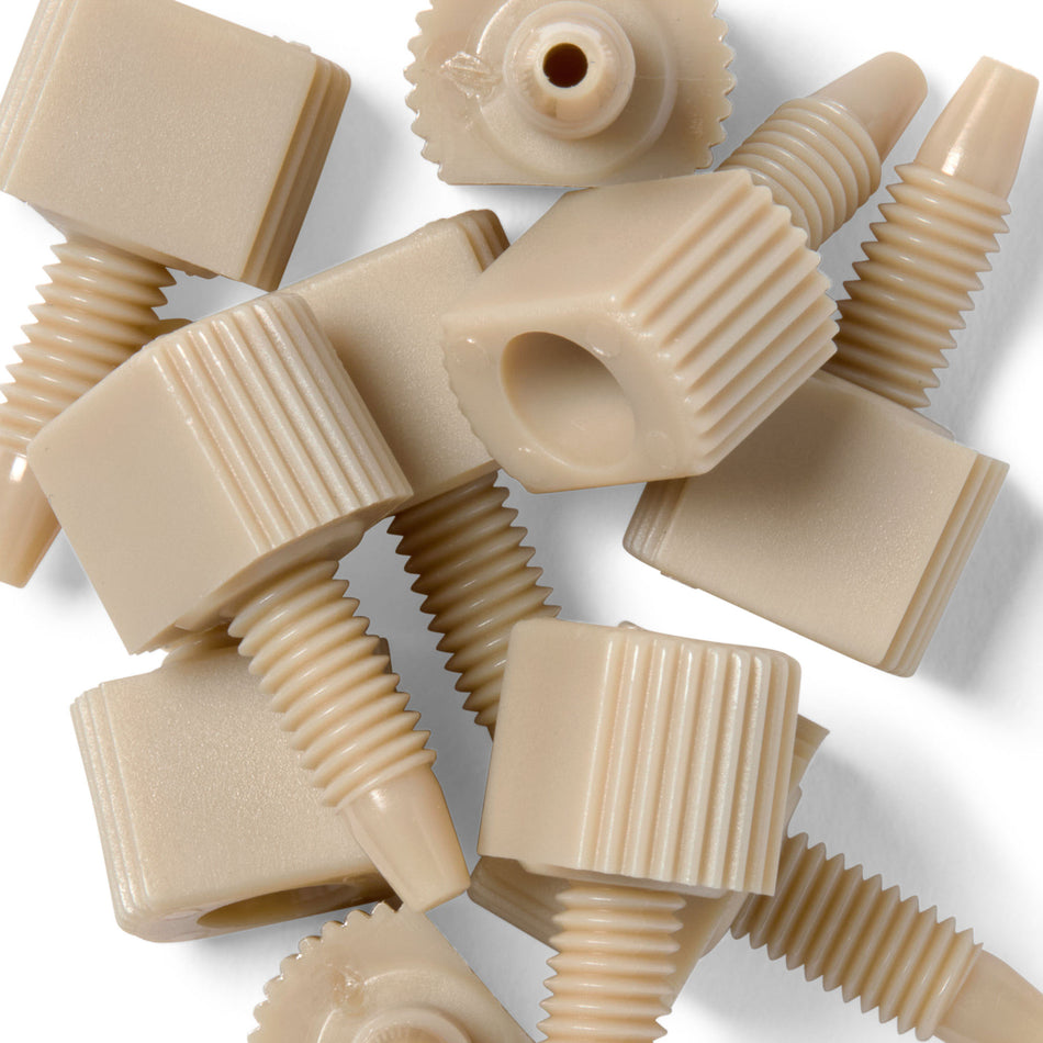 HPLC PEEK geïntegreerde kleine platte kopverbinding voor 1/16 capillaire buis