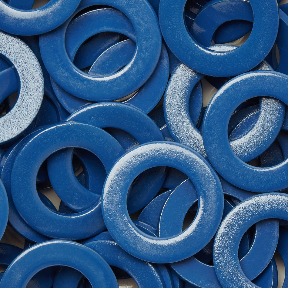 PTFE Gecoat Teflon roestvrijstalen vlakke sluitring blauw - DIN 125 A