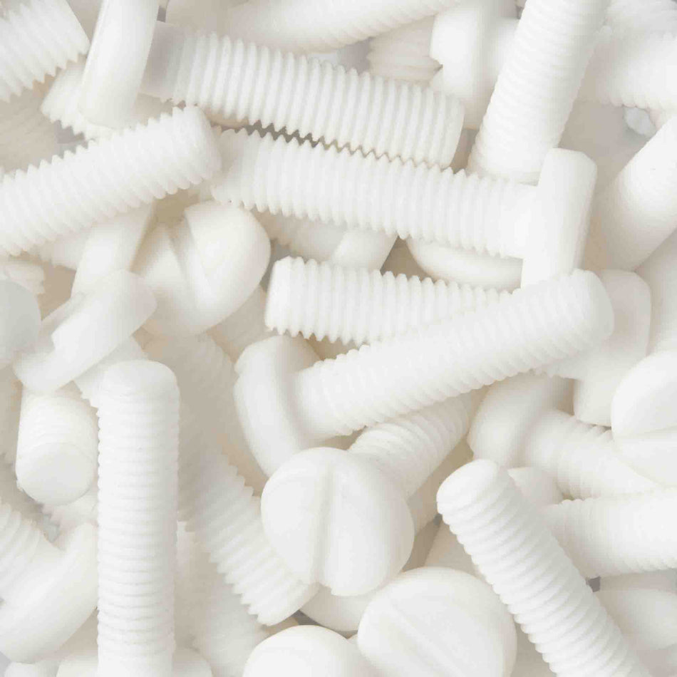 PTFE Teflon Bolcilinder schroef kruisgleuf (phillips) - DIN 7985