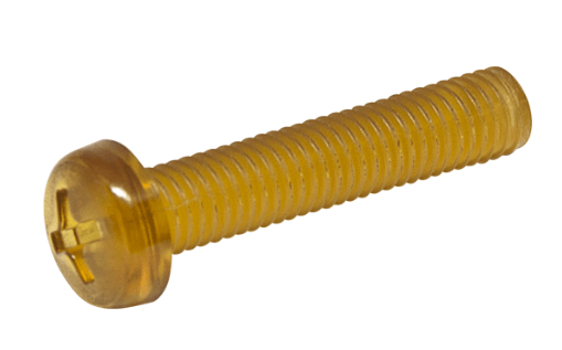 PEI Ultem Pan Head Screws - Cross Recessed Phillips - High Performance Polymer-Plastic Fastener Components